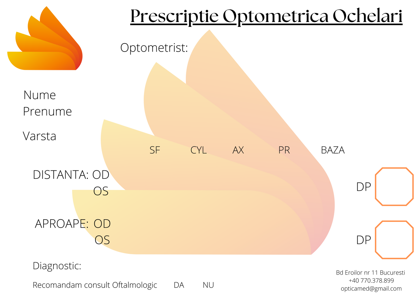 Retete si prescriptie ochelari optica