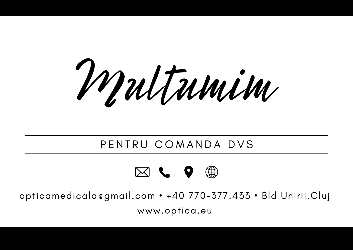 Thank you card optica