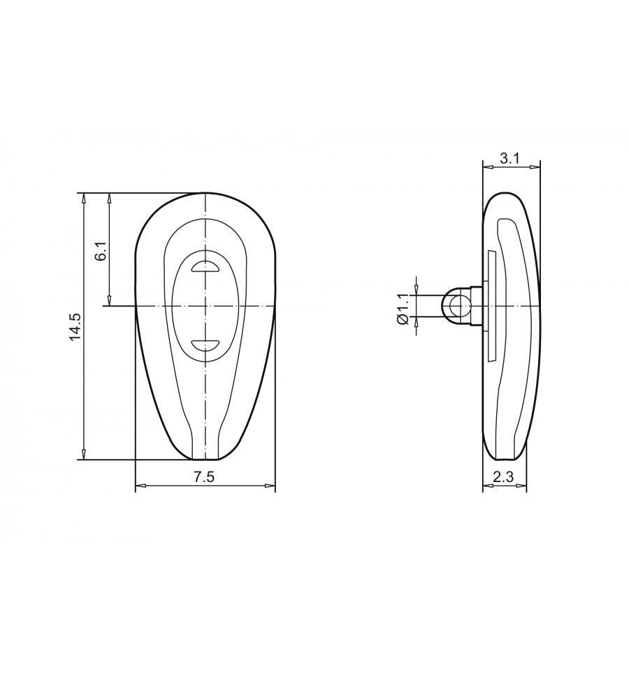 Pernite din silicon pentru ochelari 14.5mm